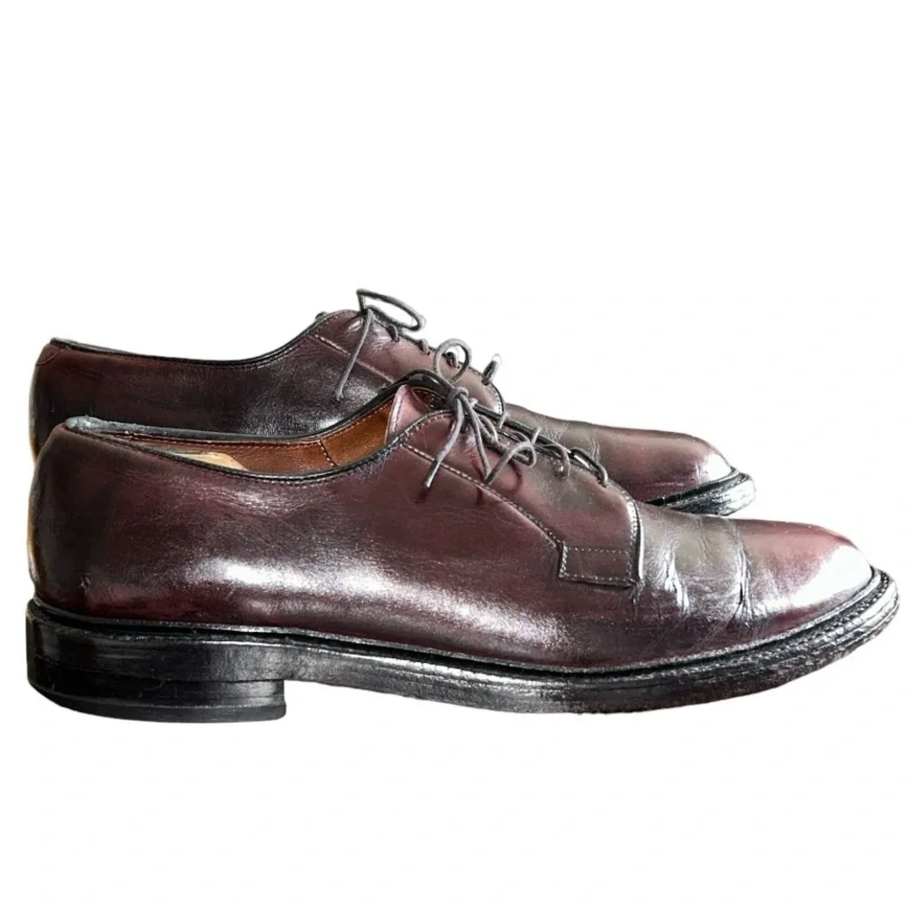 Allen Edmonds Leeds Oxblood Leather Oxfords Size 11.5B Quiet Luxury Old Money